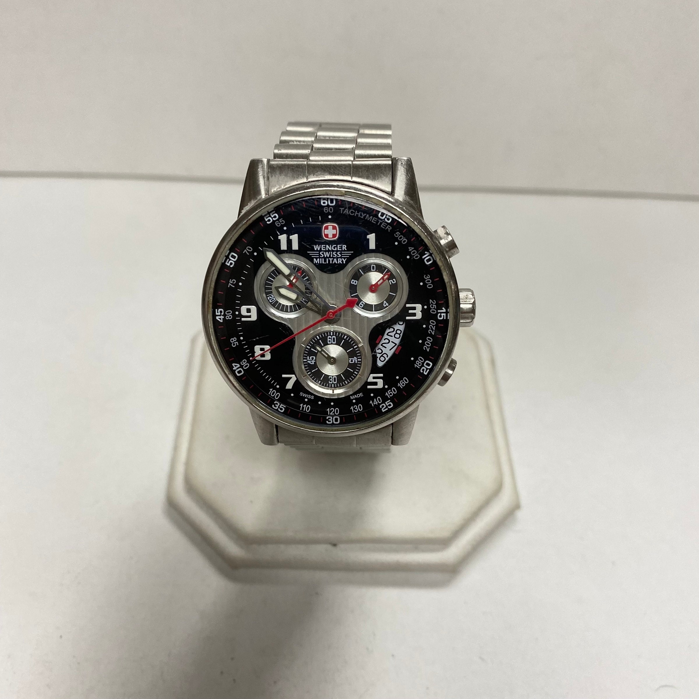 M212 Wenger Swiss Military Tachymeter Stainless Steel Unisex Men s