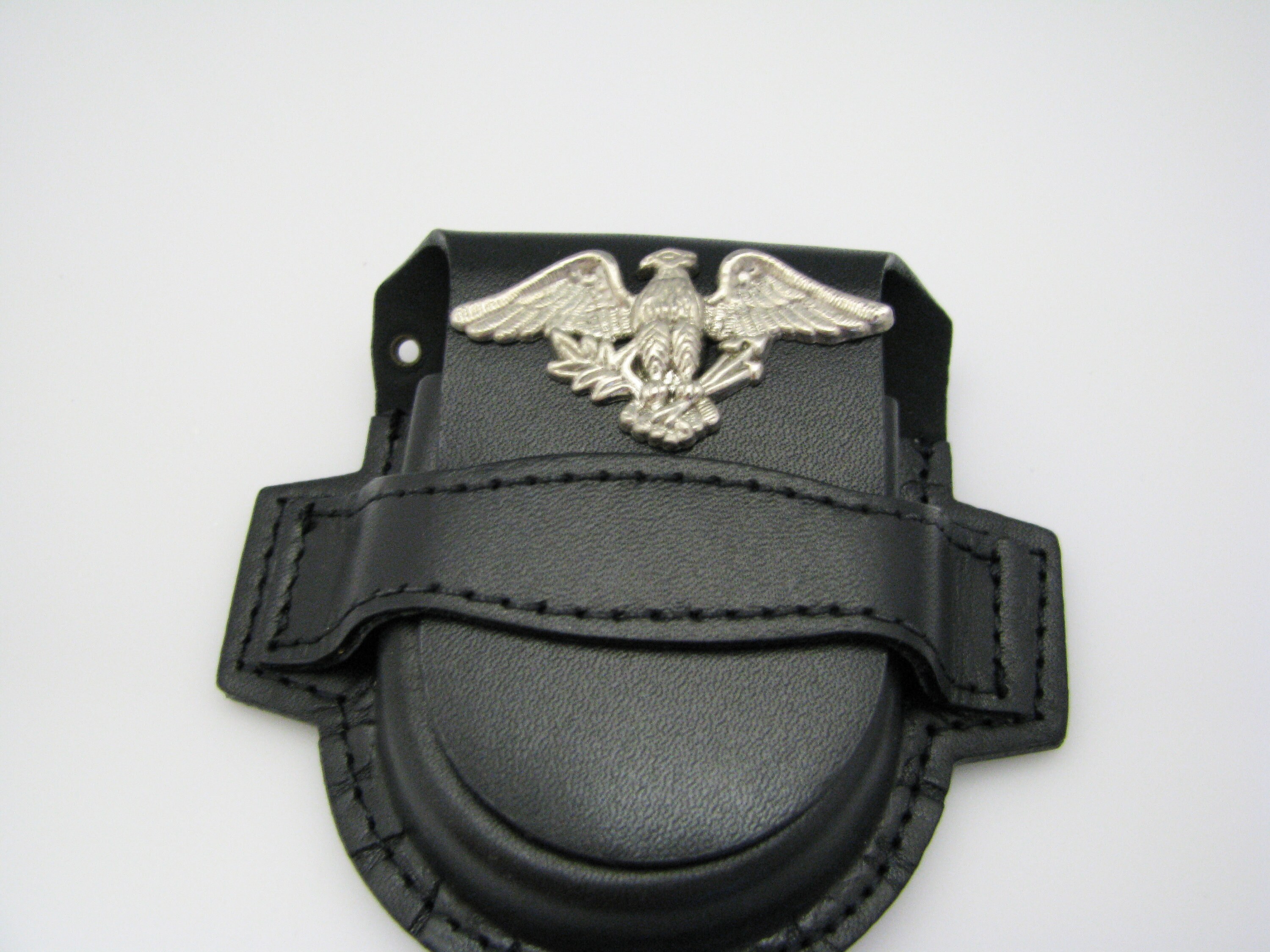 c782 NEW Black Leather Fold Closure Belt Pocket Watch Holder Etsy