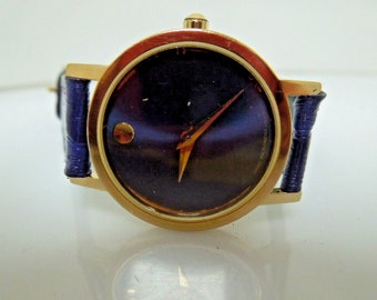 MOVADO Museum Ladies Watch Swiss Movement Blue Dial Navy Blue‎ Bezel New Battery $_12.JPG?set_id=880000500F main image 2
