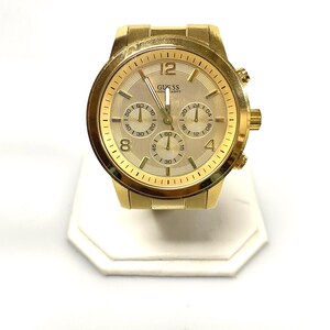 u739 Guess Waterpro 330F Water Resistant Stainless Steel Wrist Watch Japan Mov&#39;t
