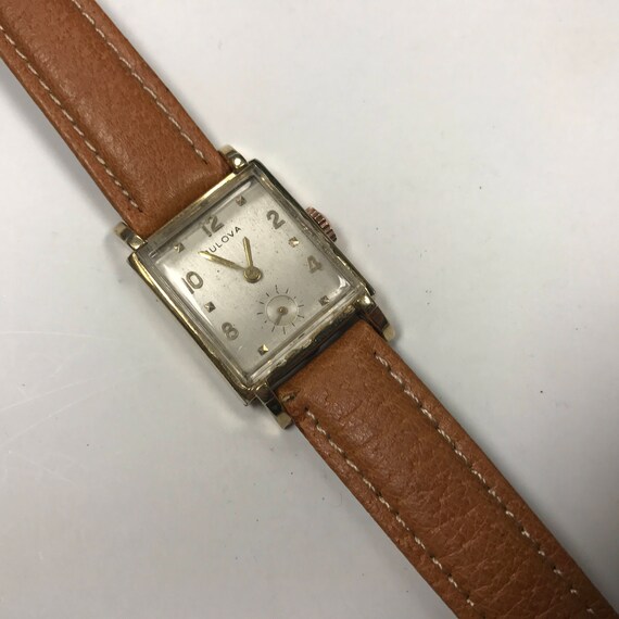 d359 Vintage Bulova USA 17Jewels 10K Gold Filled Mech… Gem