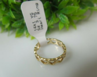 q623 14kt Yellow Gold James Avery Eternal Heart Ring Size 3.75 (USA)