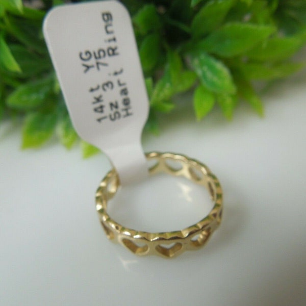 q623 14kt Yellow Gold James Avery Eternal Heart Ring Size 3.75 (USA)