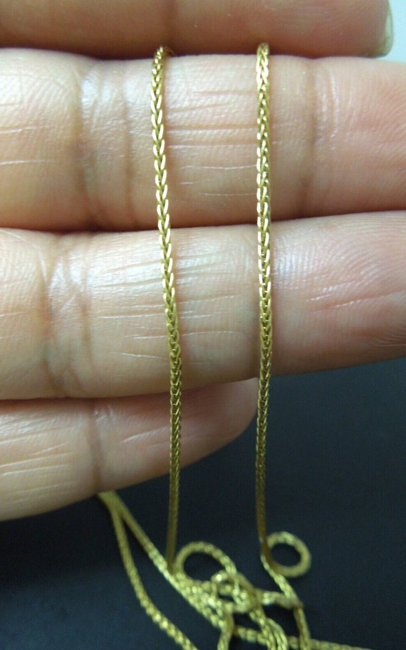 s787 14kt Yellow Gold 23" Spiga Chain Signed Unise