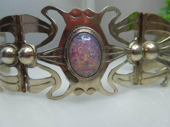 q190 Sterling Silver 925 Vintage Faux Opal Willia… - image 2