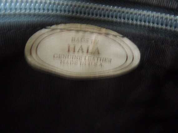 q899 Vintage Bags By Hala Gray Snakeskin Embossed… - image 6