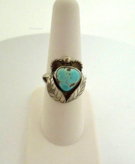 VINTAGE STERLING SILVER RING SIZE 7.25 BIG CUBIC ZIRCONIA