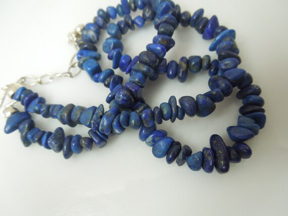 q364 Beautiful Lapis Lazuli Crystal Necklace with… - image 6