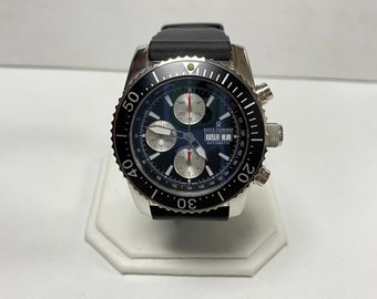 f787 Revue Thommen Automatic Swiss Made Tachymetre Stainless Men's Wrist Watch