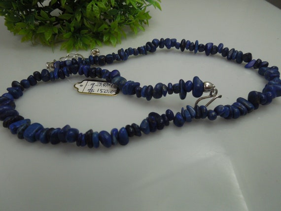q364 Beautiful Lapis Lazuli Crystal Necklace with… - image 9