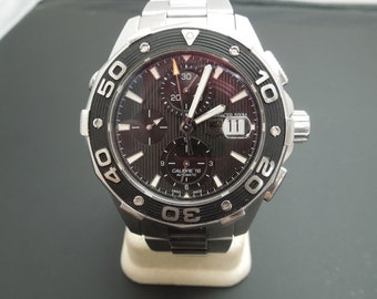 b894 Handsome Men's Automatic Tag Heuer Aquaracer Calibre 16 Wristwatch