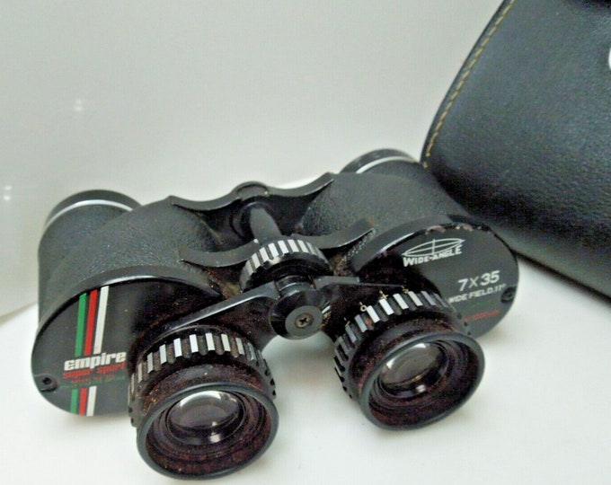 S590 Vintage Empire Binoculars With Case Wide Angle 7x35 Model No