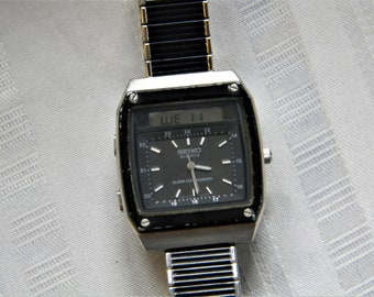 uld Leeds Specificitet J641 Retro Seiko Alarm Chronograph Quartz Men's Watch With - Etsy