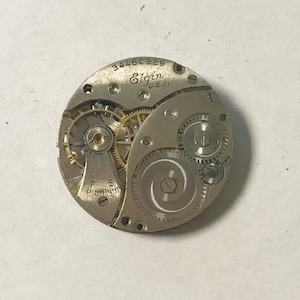 f021 Antique Elgin Watch Movement for Parts or Repair bild 1