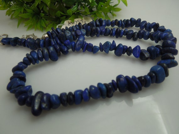 q364 Beautiful Lapis Lazuli Crystal Necklace with… - image 10