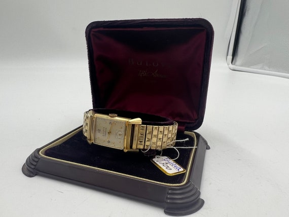 u175 Bulova 1950s Excellency 14k Gold Case Wrist … - image 8