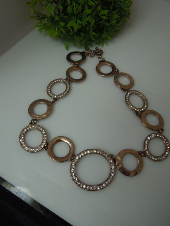 q301 Beautiful Copper Tone Necklace 15" - image 9