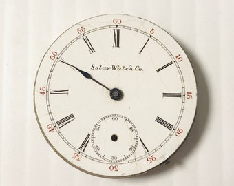 e923 Vintage Solar Watch Co Wrist Watch Movement for Parts Repair