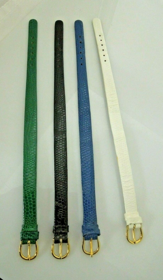 r144 Lot of 4 Leather Watch Bands Boho and Hippie 