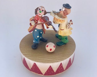 f202 Vintage Original Anri Italy "Send in the clowns" Unique Gift Musical Box