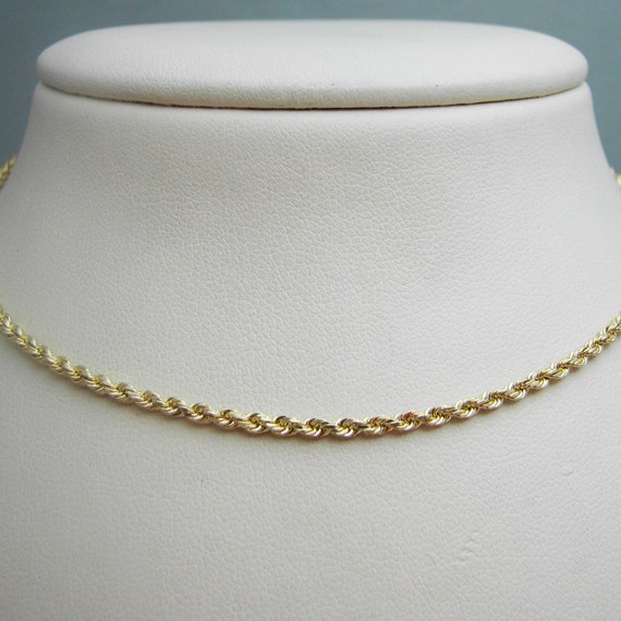 d789 Stunning 14k Yellow Gold 24" Rope Chain - image 2