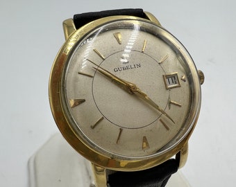 u184 Gubelin 1960s 18k Gold Automatic Wrist Watch