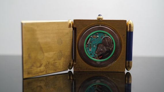 B872 Small Cartier Quartz Travel Clock With Box and Pouch - Etsy