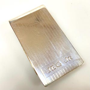 v138 Vintage Cartier Sterling Silver Classic Style Cash Money Clip Signed