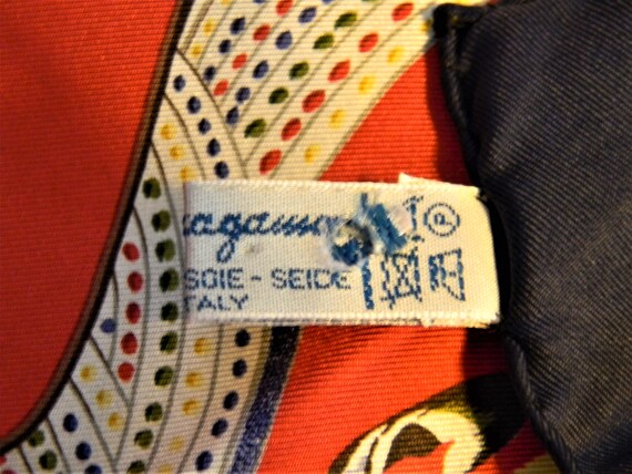 h733 Vintage Rare Salvatore Ferragamo 100% Silk S… - image 5