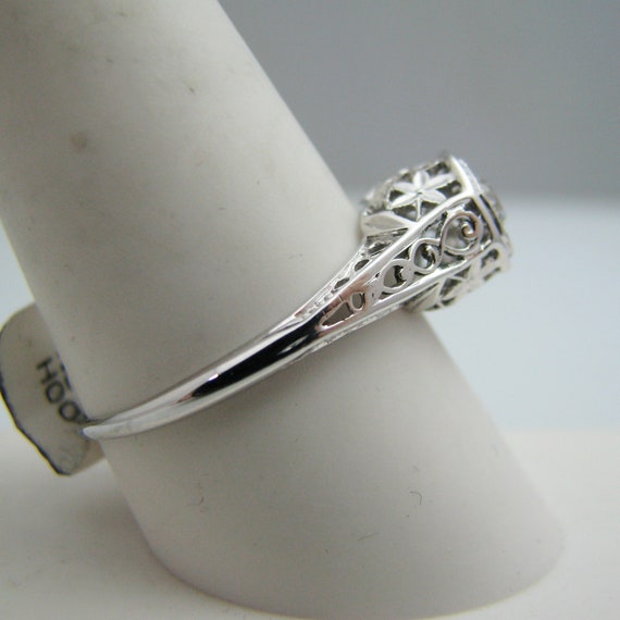 d972 Exquisite 18k White Gold Diamond Engagement … - image 3