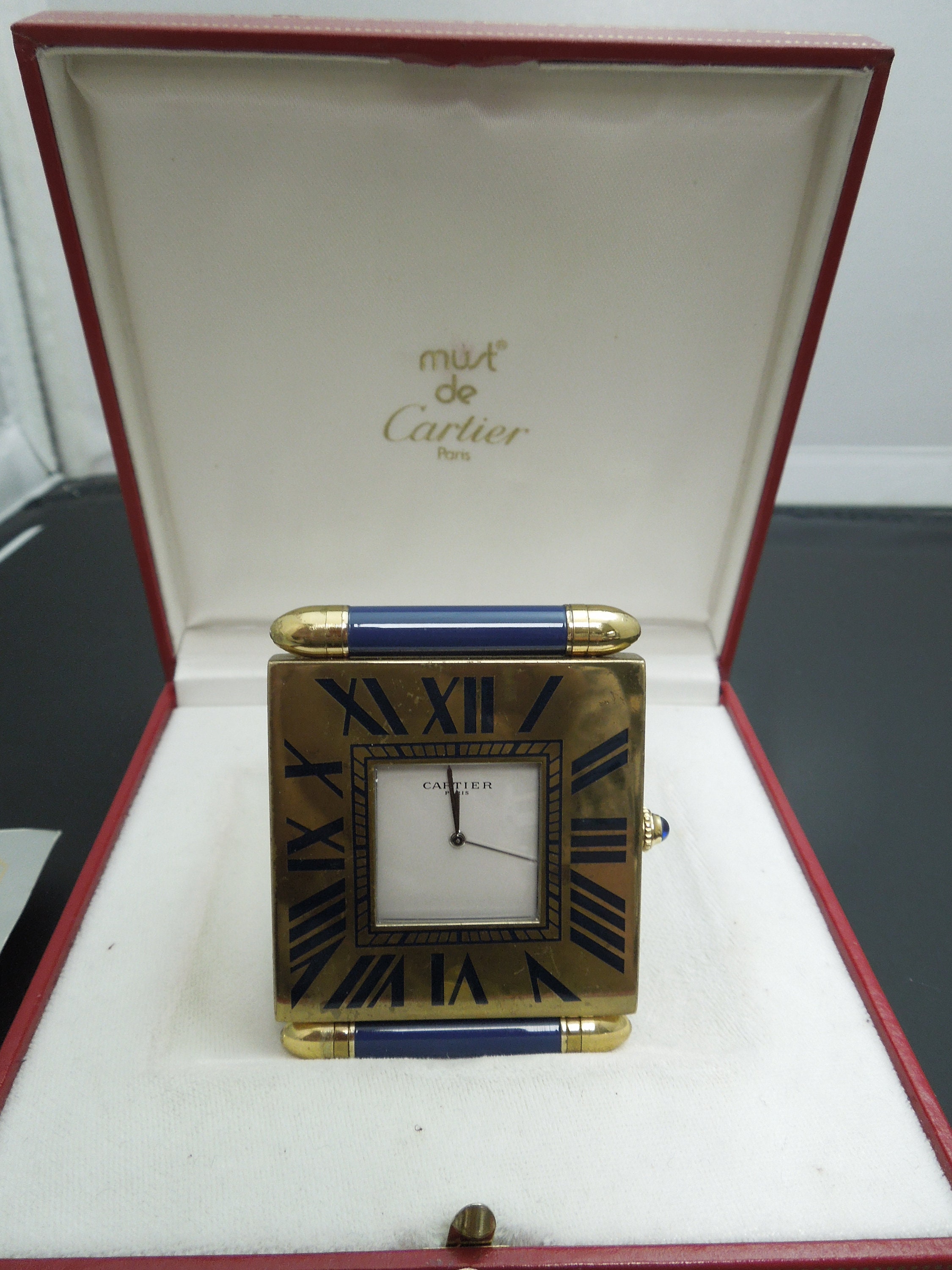 B872 Small Cartier Quartz Travel Clock With Box and Pouch - Etsy