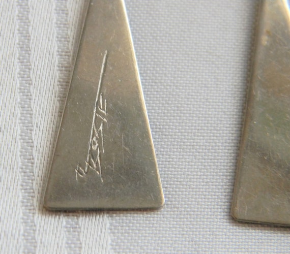 h980 Nice Sterling Silver Stud Eagle Dangle Pierc… - image 5