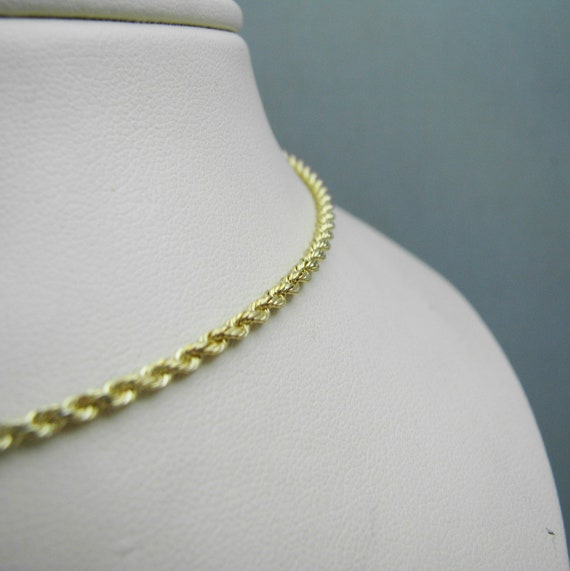 d789 Stunning 14k Yellow Gold 24" Rope Chain - image 3