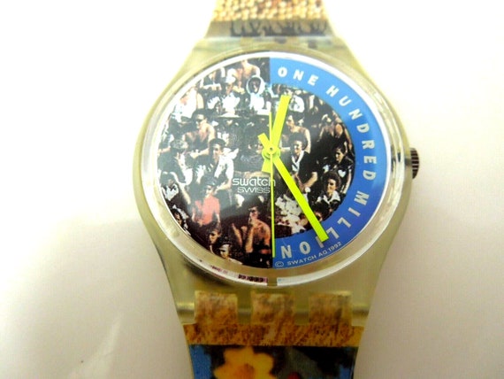 S497 Swiss Made One Hundred Million People Swatch Watch Etsy