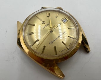 u061 Men's Zodiac 1970s Olympos Automatic Wrist Watch