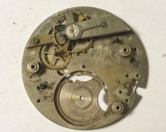 e976 Vintage Swiss Mechanical Wrist Watch Movement for Parts Repair