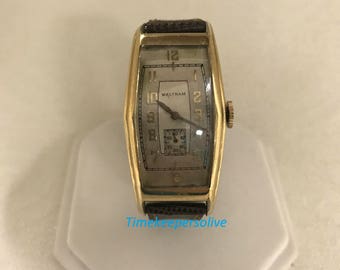 c549 Vintage 1930s  Collection Waltham 10K Gold Filled Elegant Wrist Watch