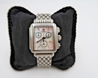 T343 Michele Deco Diamond Stainless Chronograph Women s Watch Model MW06P00A0046. Etsy