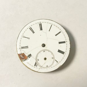 e993 Antique Watch Movement for Parts or Repair image 2