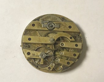 f015 Antique Watch Movement for Parts or Repair
