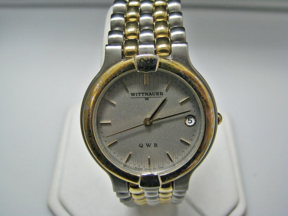 【限定価格セール！】 H093 Etsy - 1980's From Watch Wittnauer Quartz Tone Two Awesome 時計