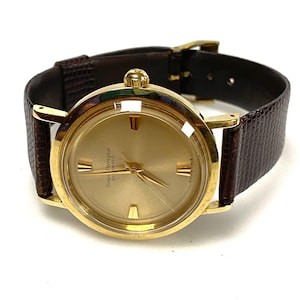 v020 Vintage Girard Perregaux Gyromatic 14K Yellow Gold 17 Jewels Wrist Watch
