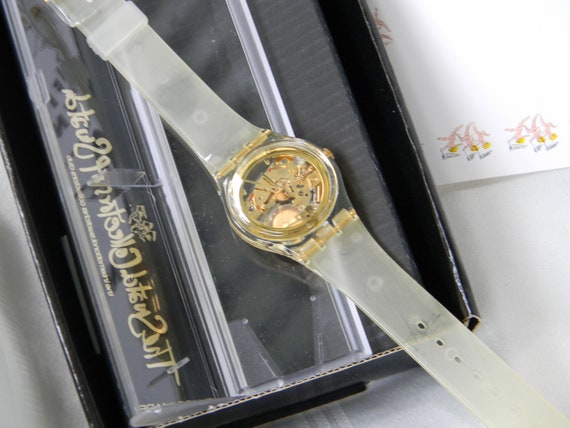 j919 Golden Jelly Swatch Watch #1 Collector Swatc… - image 6