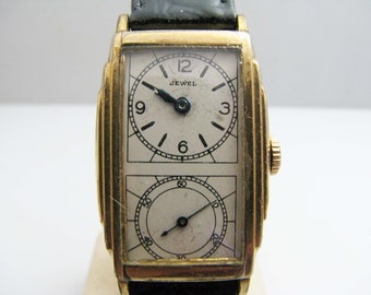 b707 Classic Unisex 1930s Gold Filled Doctor's Wristwatch