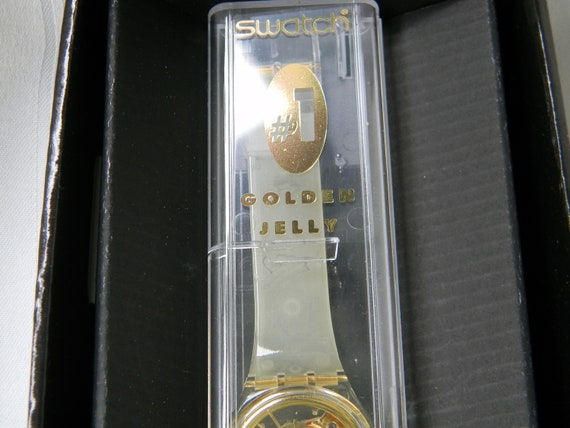 j919 Golden Jelly Swatch Watch #1 Collector Swatc… - image 5
