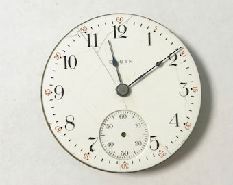 e984 Antique Elgin Watch Movement for Parts or Repair