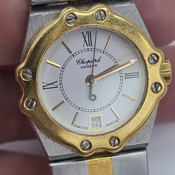 k714 Lovely Ladies Chopard Two-Tone 18kt and Stainless-Steel Quartz Wristwatch