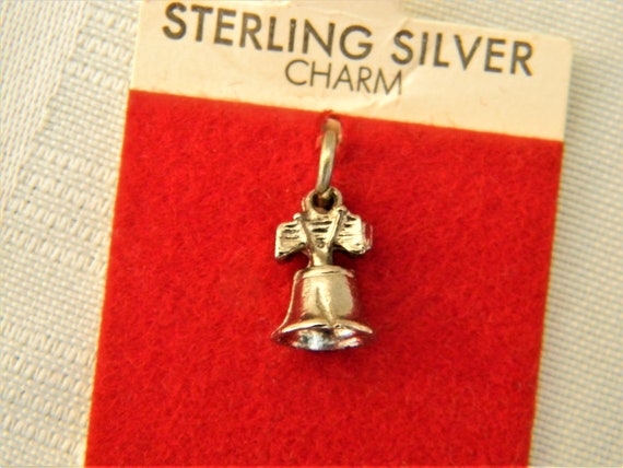 j624 New/ Old Stock Sterling Silver LIberty Bell … - image 2