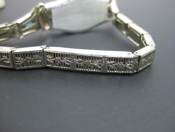 h506 Gorgeous Vintage 14k White Gold 1930s Vanbur… - image 5