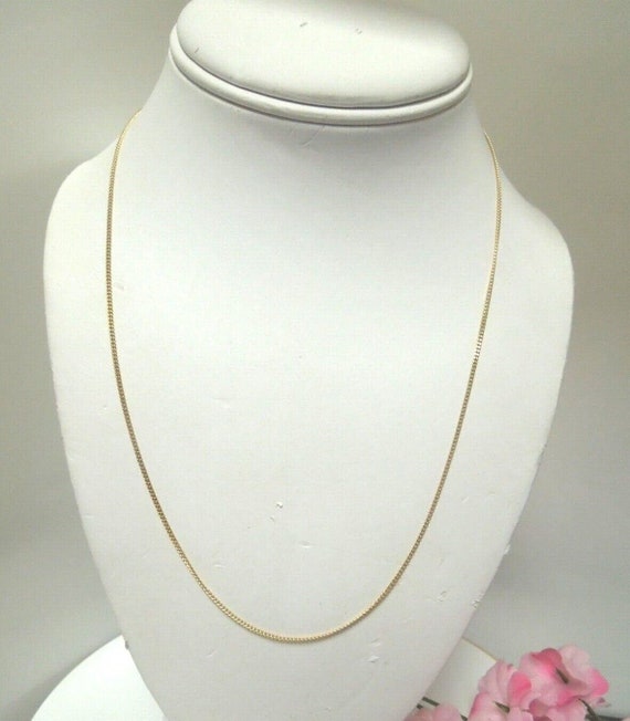 r952 18kt Solid Yellow Gold 19.5" Link Chain Signe